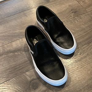 Real Lather slip-on Vans